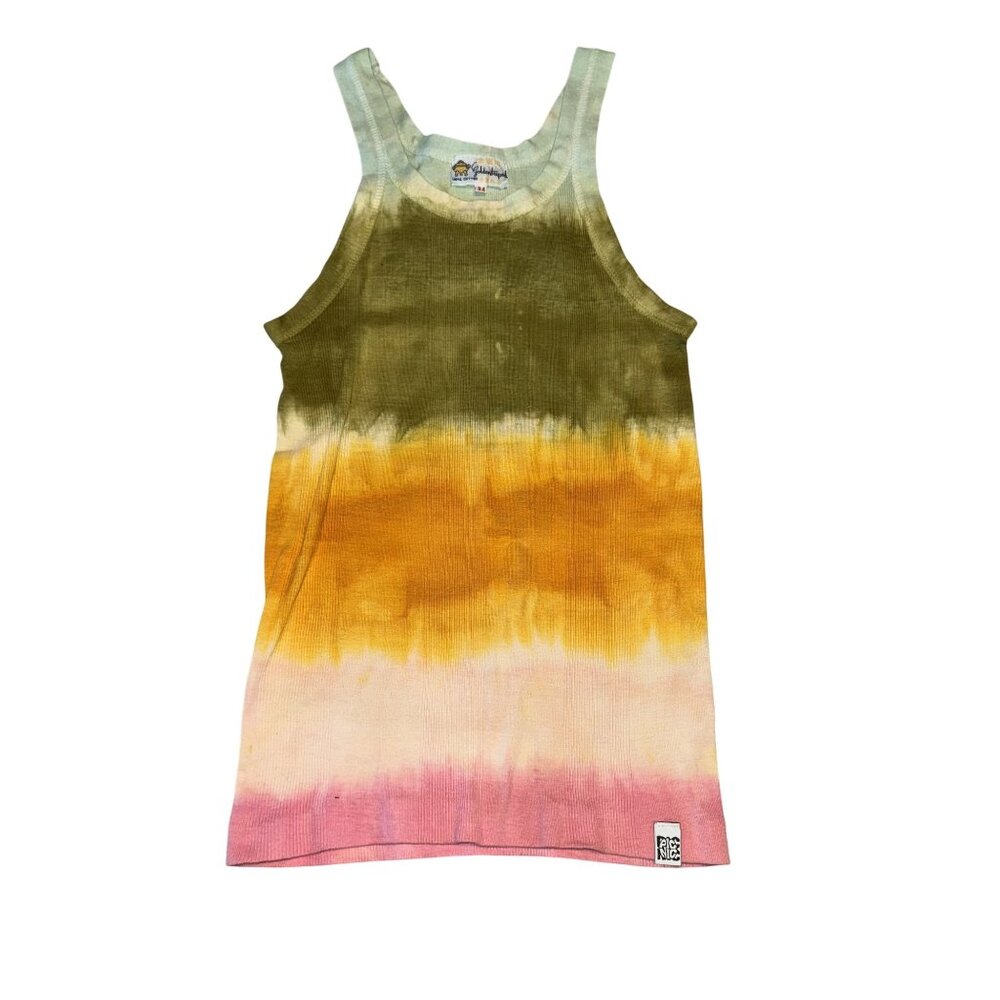 Picnic Picnicwear Green Orange Pink Tie Dye Tank Top Women's Size 34